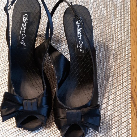 Coldwater Creek Shoes - Black Coldwater Creek Slingbacks EUC 9M